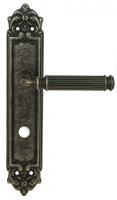 Дверная ручка Extreza "BENITO" (Бенито) 307 на планке PL02 WC античное серебро F45