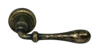 Дверная ручка на круглой розетке Morelli Luxury "Mary"  античная бронза