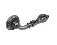 Дверная ручка CdeB на розетке Каролина, античное серебро