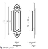 Ручка для раздвижной двери Venezia U122 DECOR (1шт.) темная бронза
