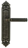 Дверная ручка Extreza "BENITO" (Бенито) 307 на планке PL02 античное серебро F45