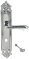Дверная ручка Extreza "VIGO" (Виго) 324 на планке PL02 WC полированный хром F04