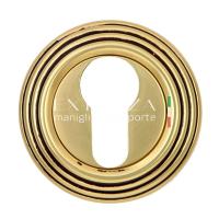 Накладка дверная под цилиндр Extreza CYL R05 французское золото + коричневый F59