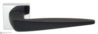 Дверная ручка Venezia Unique "MIAMI" полированный хром / черный (мягкое покрытие)