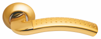 Дверная ручка на круглой розетке Archie S010 59P матовое золото /перфорация