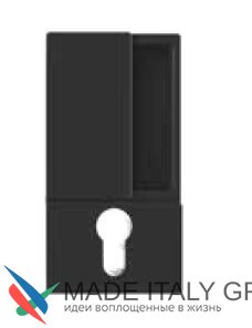 В30003.01.93+B08982.50.93 Ручка AGB WAVE для раздвижных дверей с замком CYL (черный)