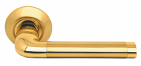Дверная  ручка на круглой розетке Archie S010 47 матовое золото
