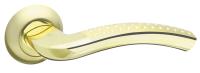 Ручка Fuaro (Фуаро) раздельная LOUNGE AR SG/GP-4 матовое золото/золото, квадрат 8 x130 мм