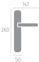 Ручка дверная на планке Forme  215/P06 Cyl Naxos Полированный хром (FIXA)