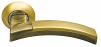 Дверная ручка на розетке Archie Sillur  132  матовое золото /античная бронза
