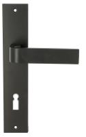 Дверная ручка Extreza Hi-Tech "SOUND" (Саунд) 106 KEY на планке PL11 черный матовый F22