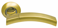 Дверная ручка на розетке Archie Sillur 132  матовое золото/золото