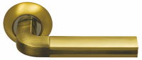 Дверная  ручка на розетке Archie Sillur 96  матовое золото/античная бронза