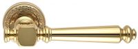 Дверная ручка Extreza "VERONIKA" (Вероника) 325 на розетке R06 полированная латунь F01