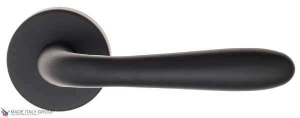 Дверная ручка на круглом основании Fratelli Cattini "GOCCIA" 7-NM матовый черный
