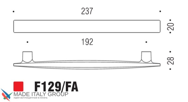 Ручка скоба модерн COLOMBO DESIGN F129FA-CM матовый хром 192 мм