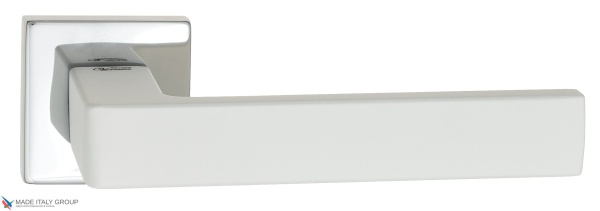 Дверная ручка Venezia Unique "BIBLO" полированный хром / белый
