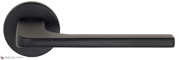 Дверная ручка на круглом основании Fratelli Cattini "BOSTON" 7FS-NM матовый черный