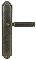 Дверная ручка Extreza "BENITO" (Бенито) 307 на планке PL03 античное серебро F45
