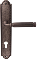 Дверная ручка на планке Melodia 290/458 Cyl Rania Античное серебро
