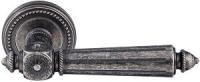 Дверная ручка Extreza "LEON" (Леон) 303 на розетке R03 античное серебро F45