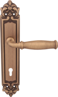 Дверная ручка на планке Melodia 266/229 Cyl Isabel Матовая бронза